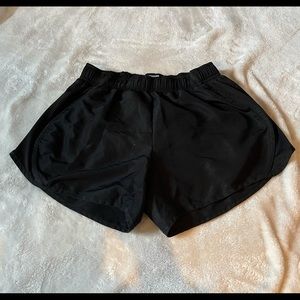 Black athletic shorts